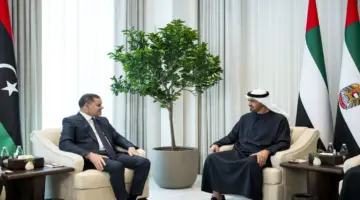 رئيس الدولة يبحث مع رئيس حكومة الوحدة الوطنية في ليبيا علاقات البلدين والتطورات في المنطقة
